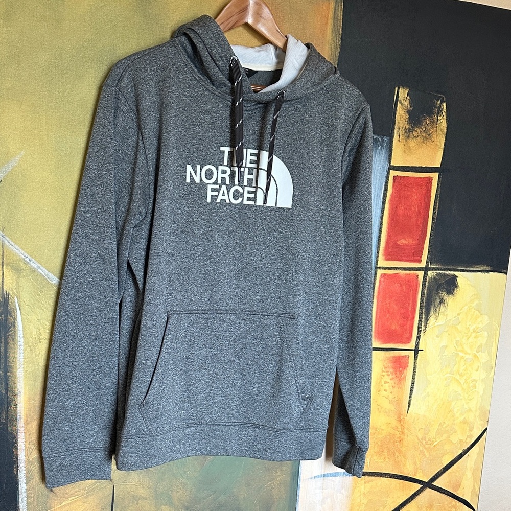 The North Face Men's Charcoal Gray Logo Pullover Hoodie